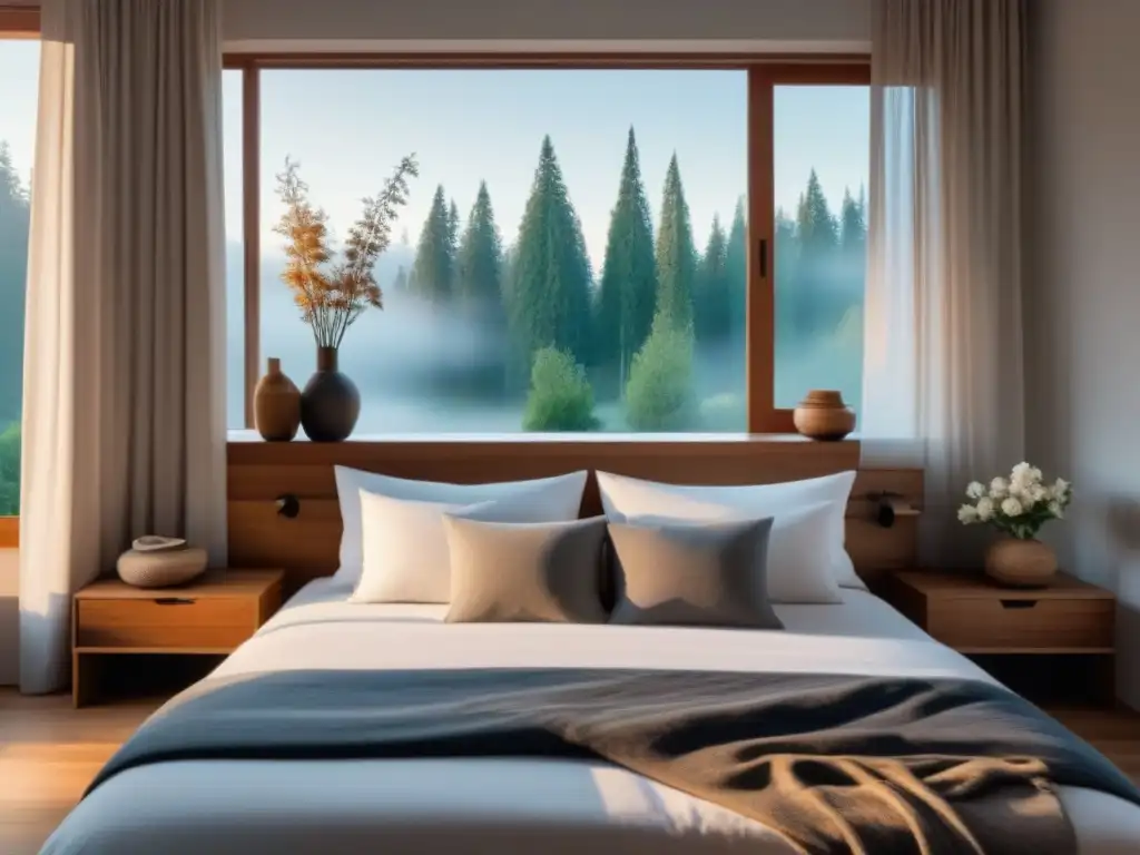 Un acogedor dormitorio de homestay en Norteamérica, con cama hecha, flores frescas y luz natural