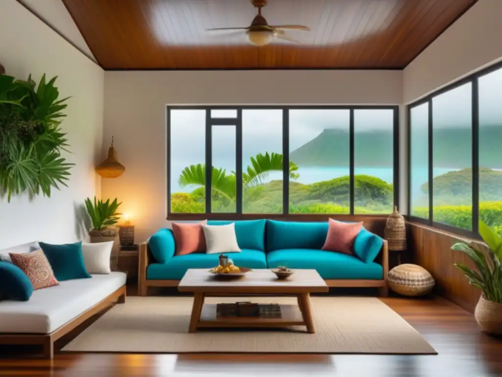 Un acogedor salón en homestay tradicional en Oceanía
