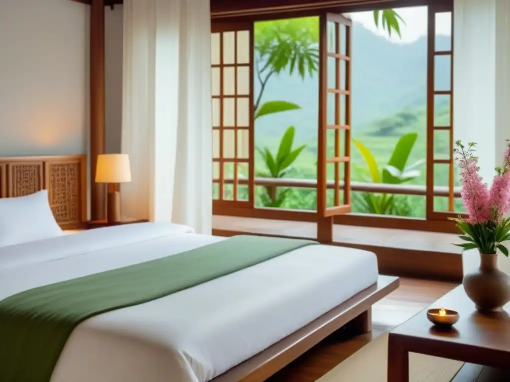 Acogedora habitación asiática en homestay, perfecta para inmersión cultural