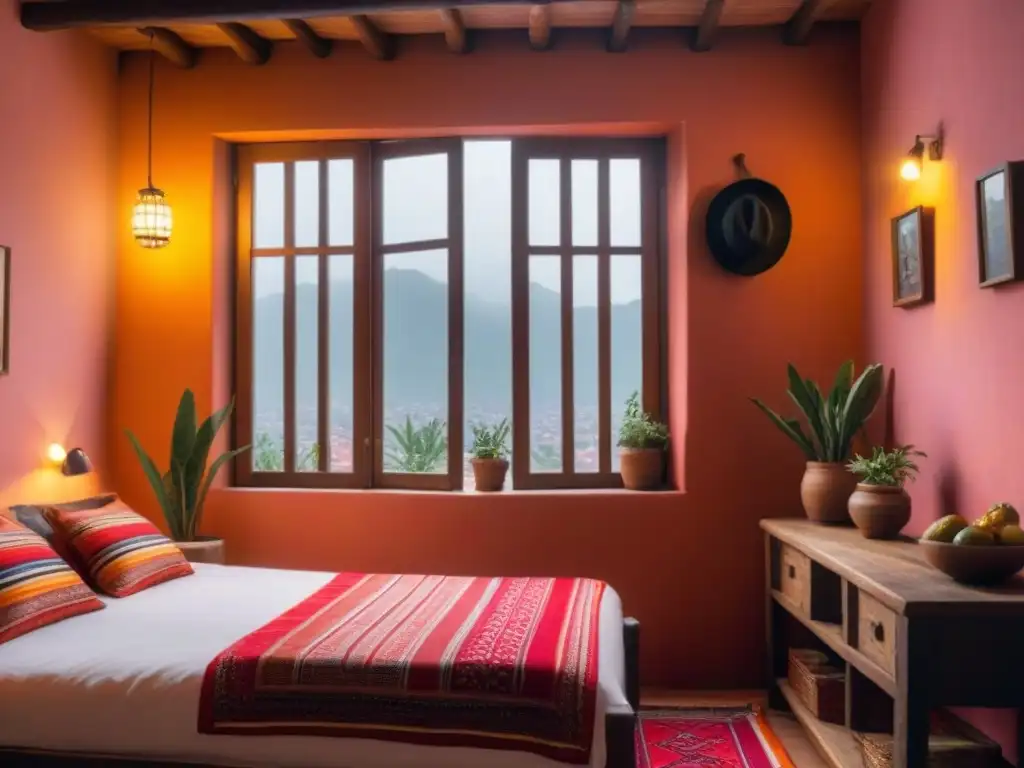 Acogedora habitación decorada con elementos tradicionales mexicanos, ideal para homestays auténticas en Ciudad de México