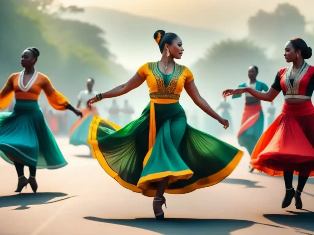 Danza cultural: unión de tradiciones Un baile de culturas: Intercambios artísticos culturales homestay en movimiento, uniendo tradiciones y colores vibrantes