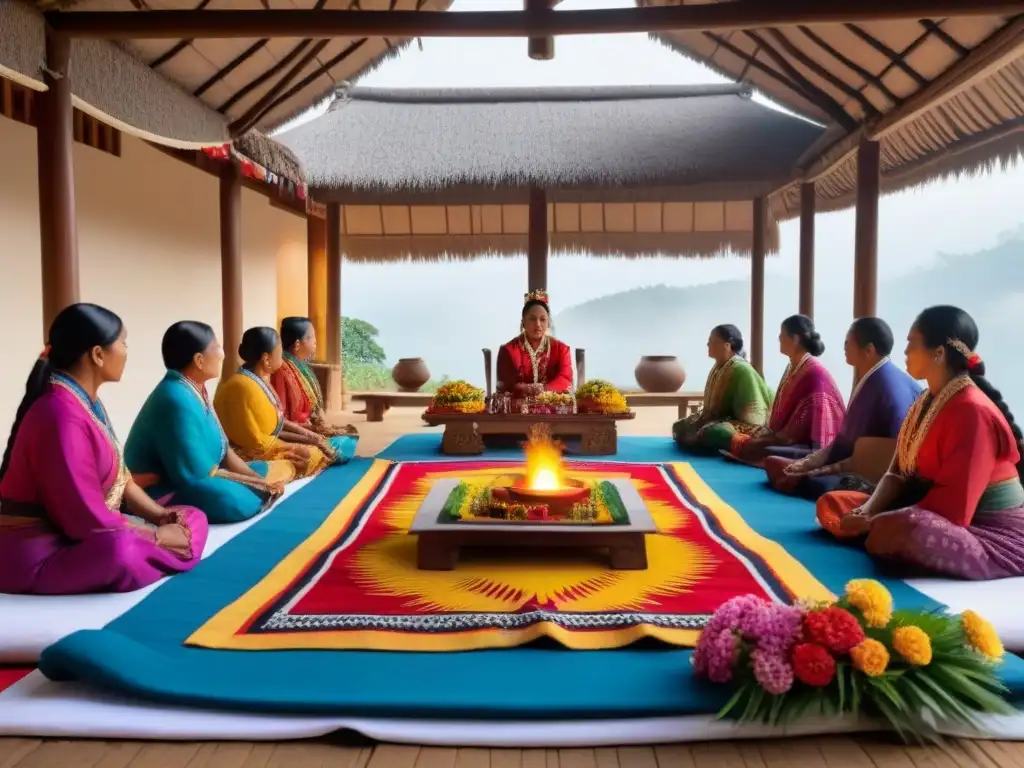 Ceremonia de bienvenida en homestay: coloridas decoraciones florales y danza tradicional al atardecer