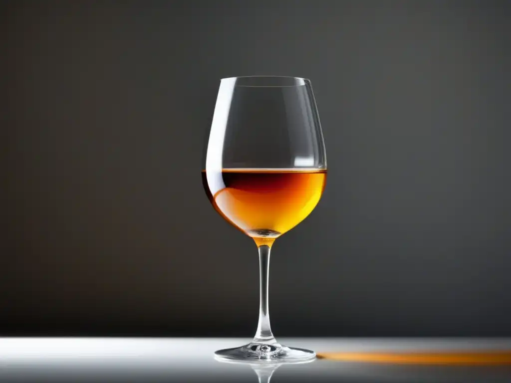 Vino naranja en copa de cristal: elegancia y sofisticación de la tendencia cultural de vinos naranjas