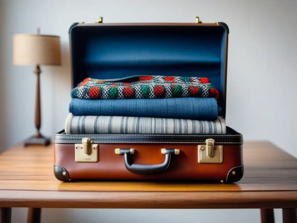 Maleta lista para una experiencia de homestay inolvidable Prepara tu homestay cultural con objetos simbólicos en una maleta ordenada