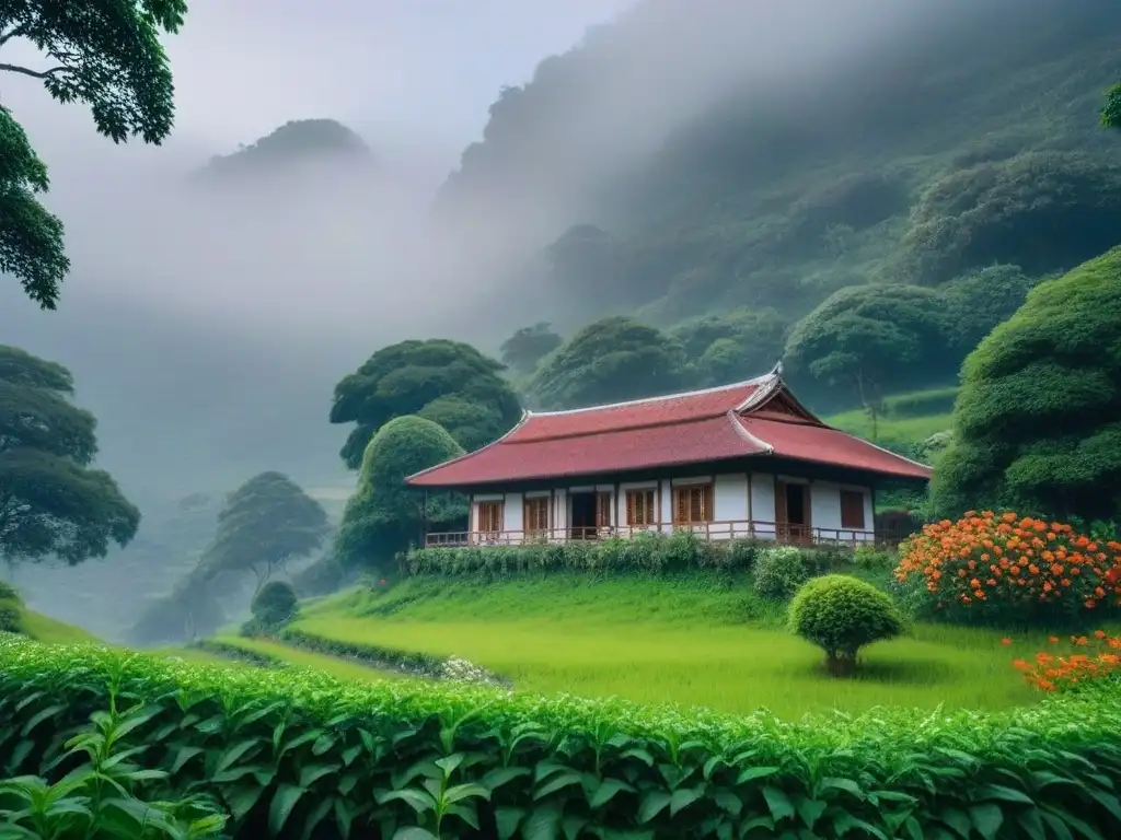 Inmersión cultural a través de homestays en un entorno tranquilo rodeado de naturaleza y flores vibrantes