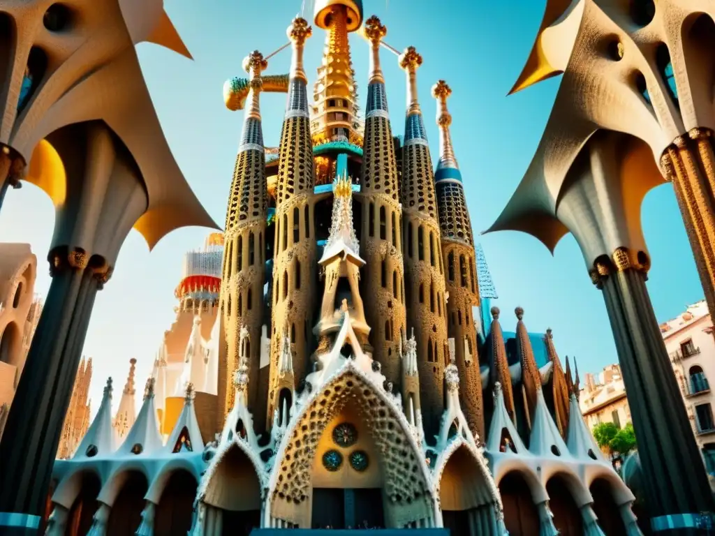 Detalle impresionante de la Sagrada Familia de Gaudí en Barcelona