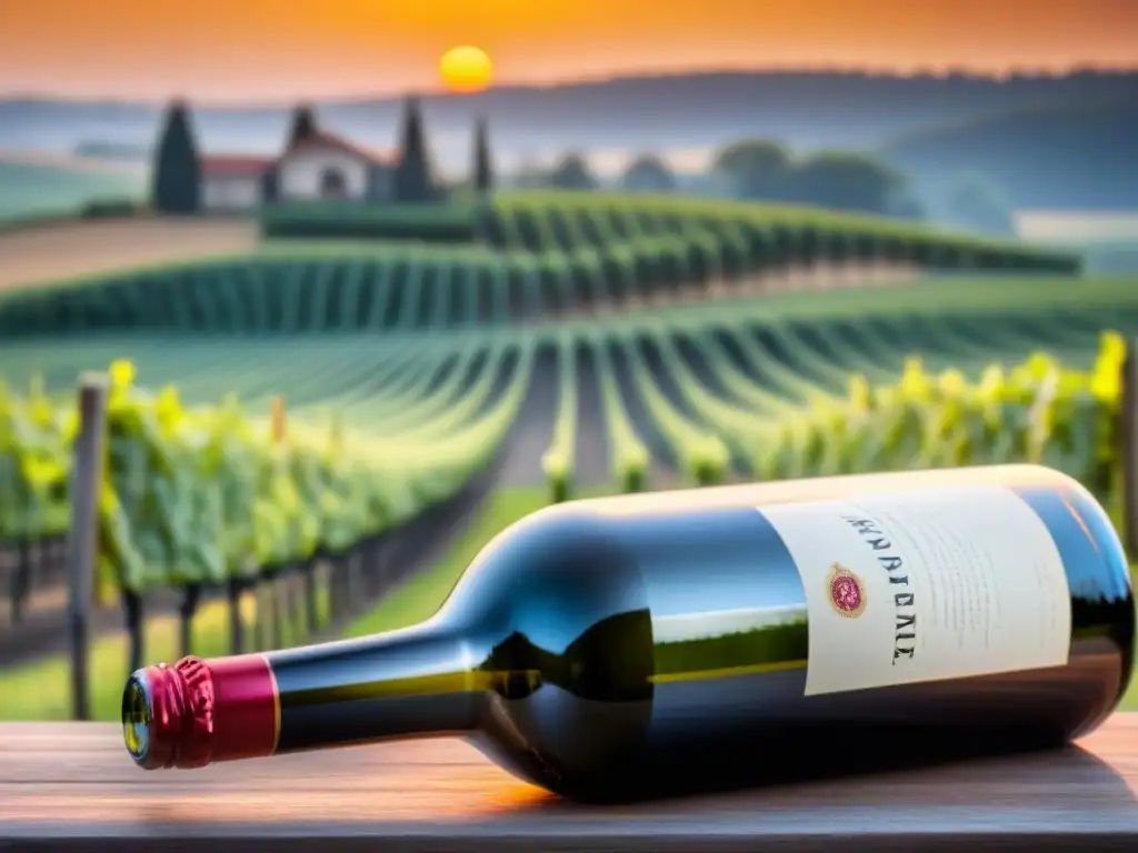 Vino tinto en viñedos al atardecer: elegancia y serenidad La elegancia y serenidad de la cultura del vino en clubes vinos destilados inmersión cultural