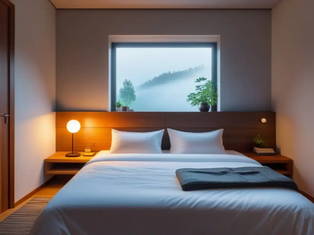Un espacio acogedor para aprender idiomas homestay, con muebles de madera cálidos y materiales de estudio organizados en un escritorio