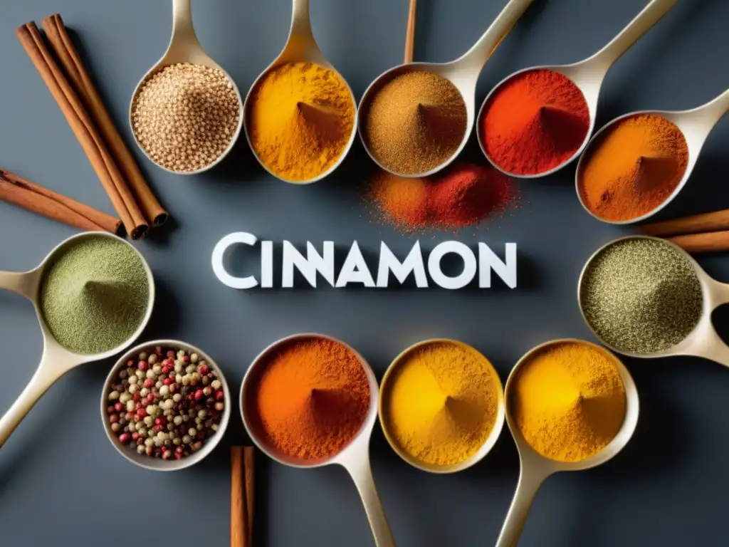 Una exquisita armonía de especias coloridas y vibrantes en una elegante cocina moderna