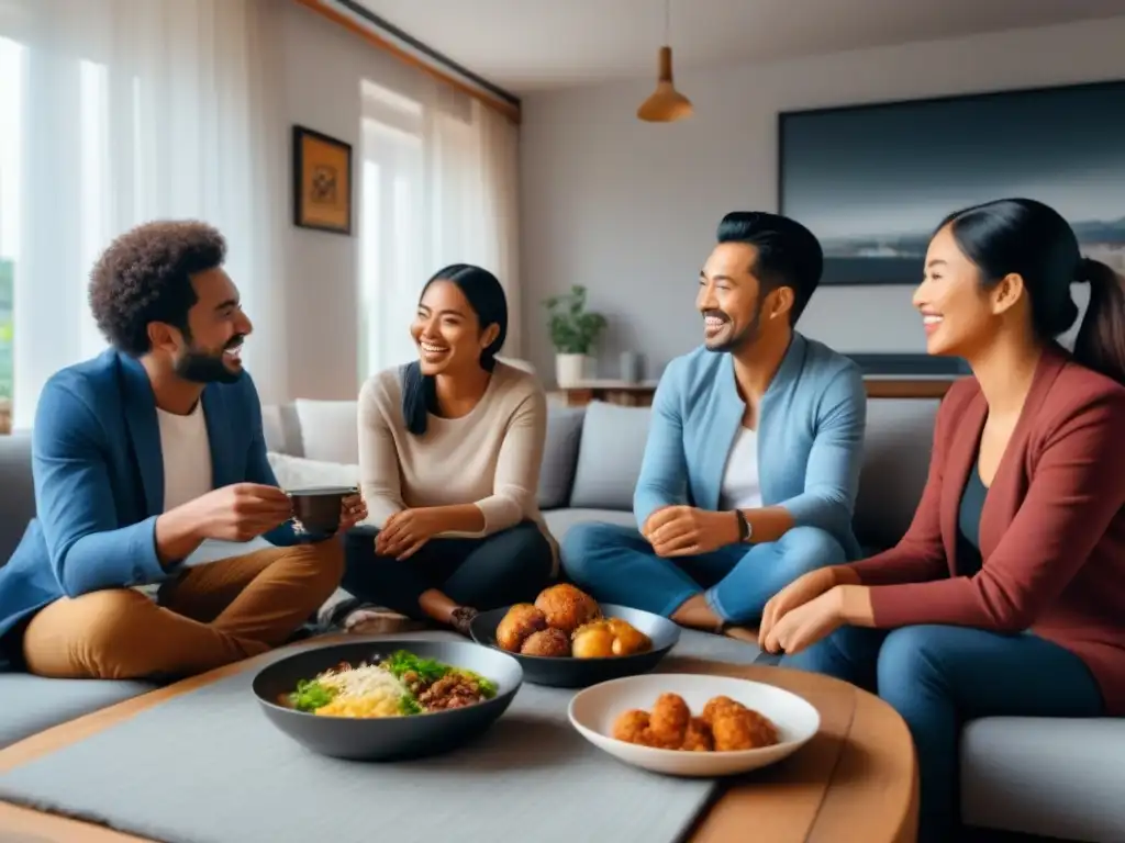 Intercambio cultural familiar: diversidad y conexión Familias diversas disfrutan interculturalidad en homestay cálido