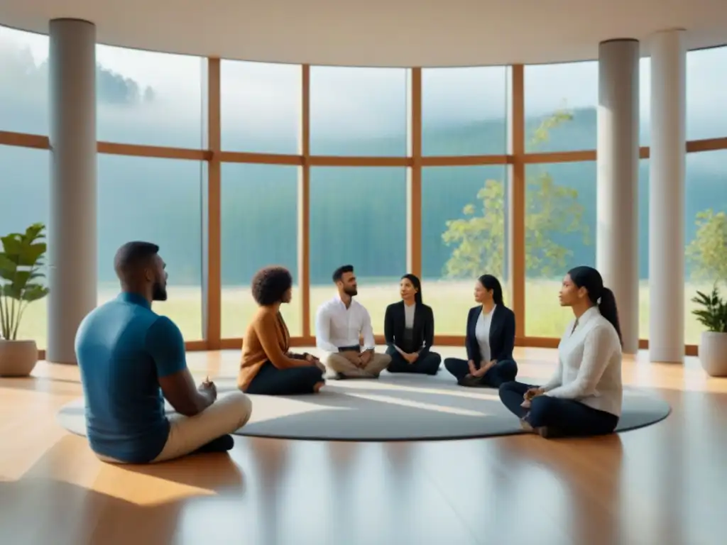 Grupo diverso en intercambios culturales auténticos en línea