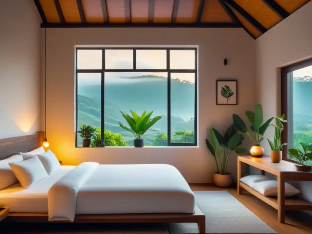 Una habitación acogedora en homestay con decoración elegante y cálida