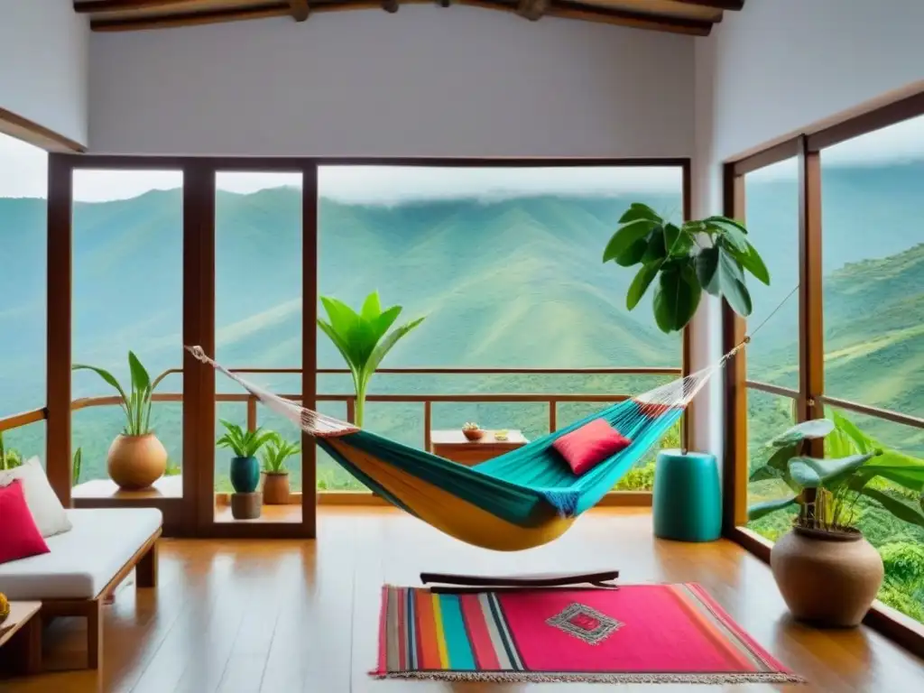 Habitación acogedora en Colombia: decoración tradicional y luz natural Hermoso homestay auténtico en Colombia con decoración tradicional y ambiente acogedor