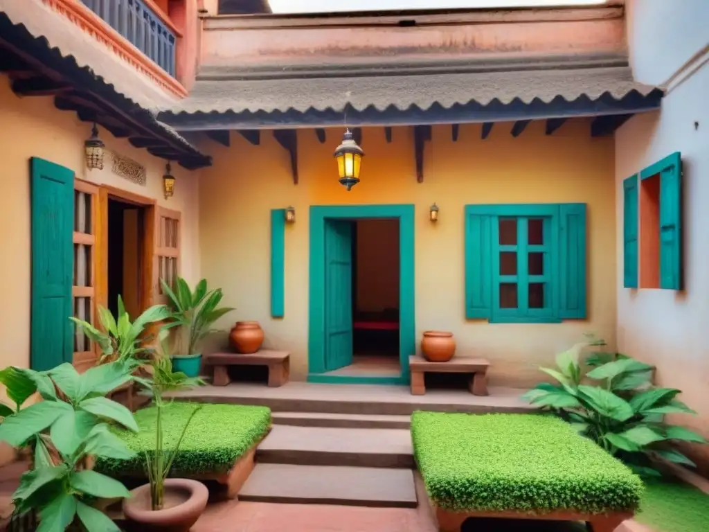 Un hogar cultural en Varanasi con diseño minimalista, tonos cálidos y plantas verdes, invita a vivir experiencias locales