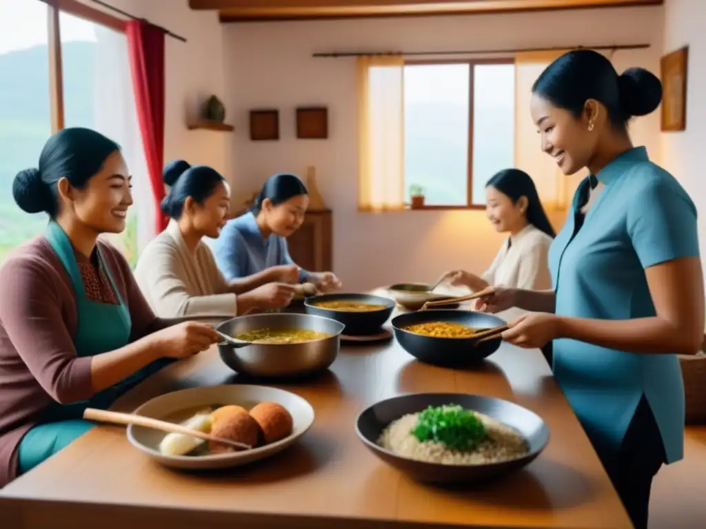 Cultura y diversidad en homestay: intercambio en armonía Un intercambio cultural en homestay: cocinando, aprendiendo idiomas y música tradicional
