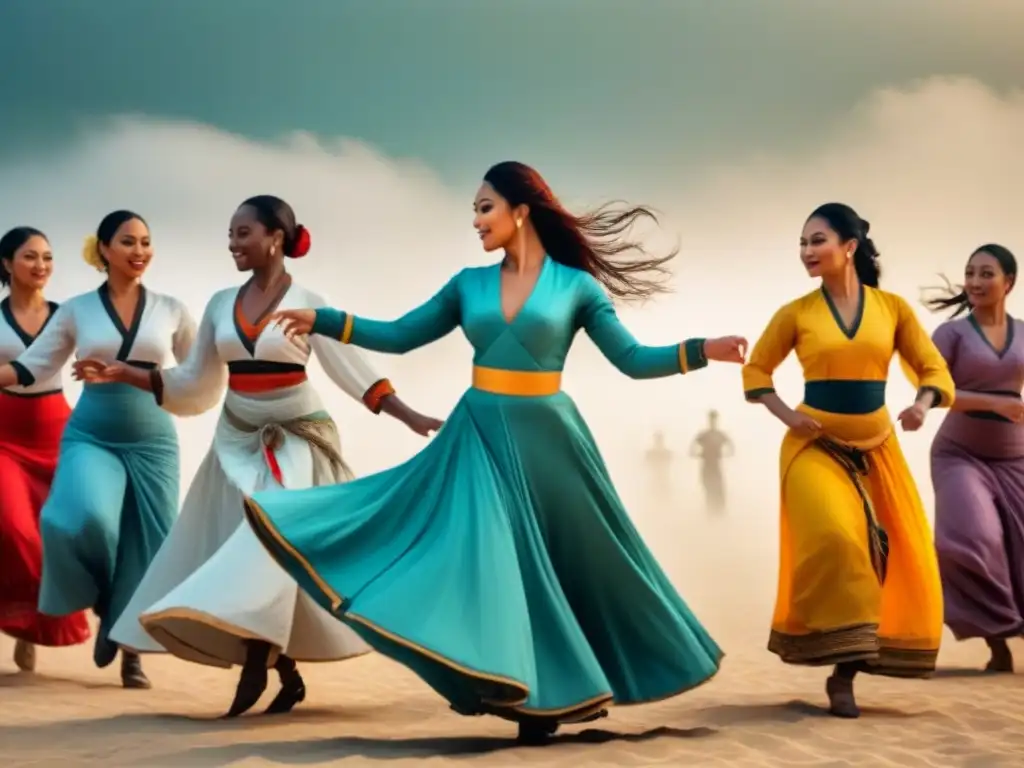 Danza intercultural: artistas del mundo en armonía Intercambios artísticos culturales homestay: Diversos artistas del mundo danzan en armonía cultural