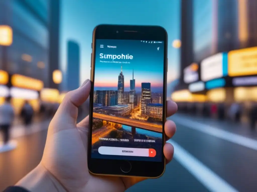 Interfaz vibrante para eventos culturales locales Una interfaz de app elegante y minimalista para descubrir eventos locales en un smartphone, con colores vibrantes y un diseño limpio