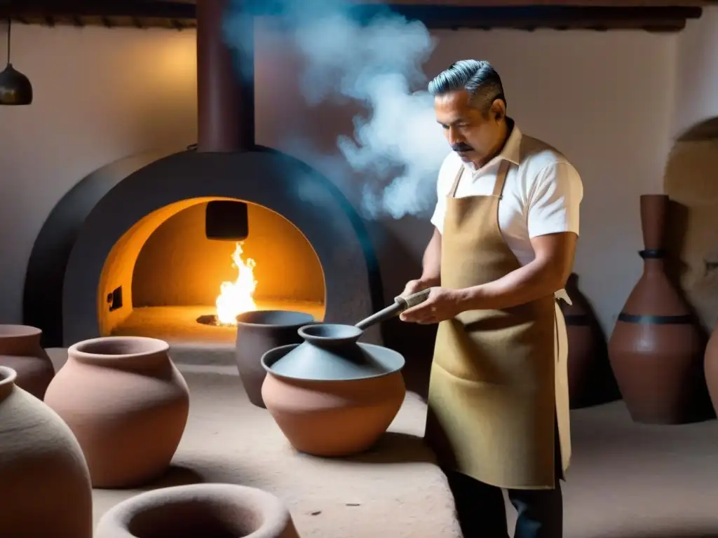 El maestro mezcalero supervisa el proceso de destilación del mezcal en Oaxaca, entre luces y sombras