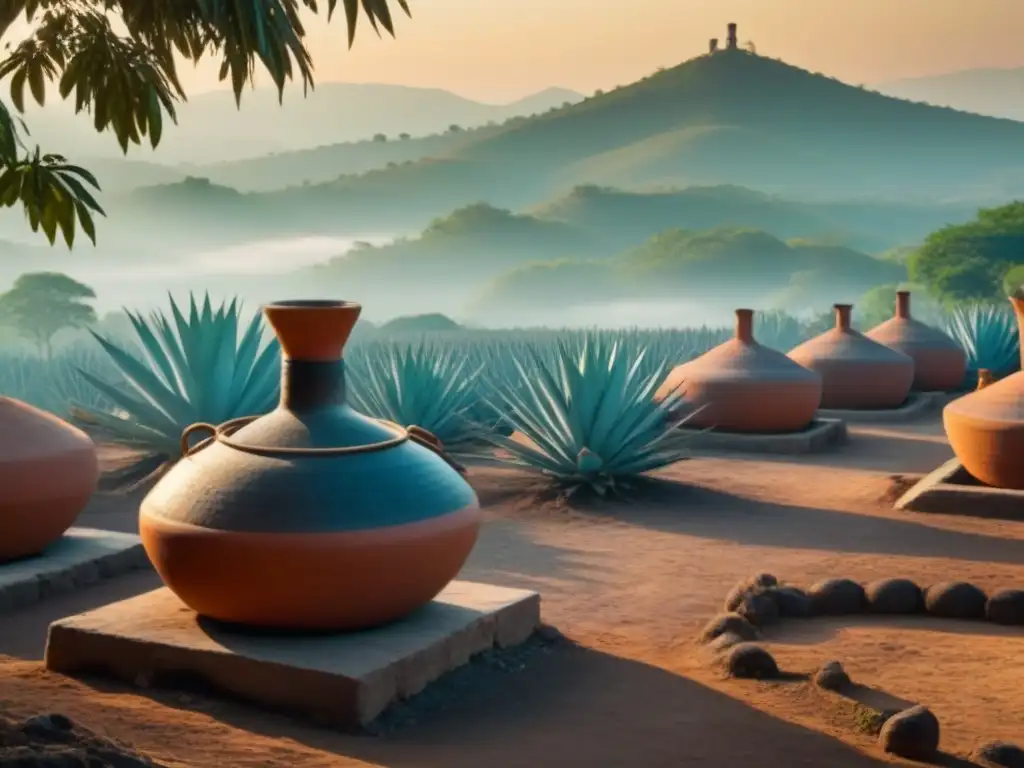 Maestros mezcaleros trabajando en un palenque al amanecer en Oaxaca, capturando el proceso de destilación del mezcal