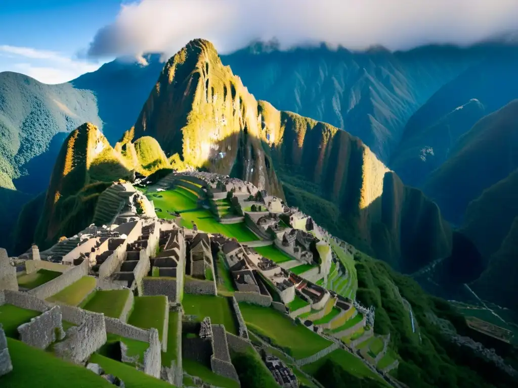 La majestuosidad de Machu Picchu, con sus terrazas, edificaciones de piedra y paisaje montañoso, muestra la arquitectura de ciudades antiguas