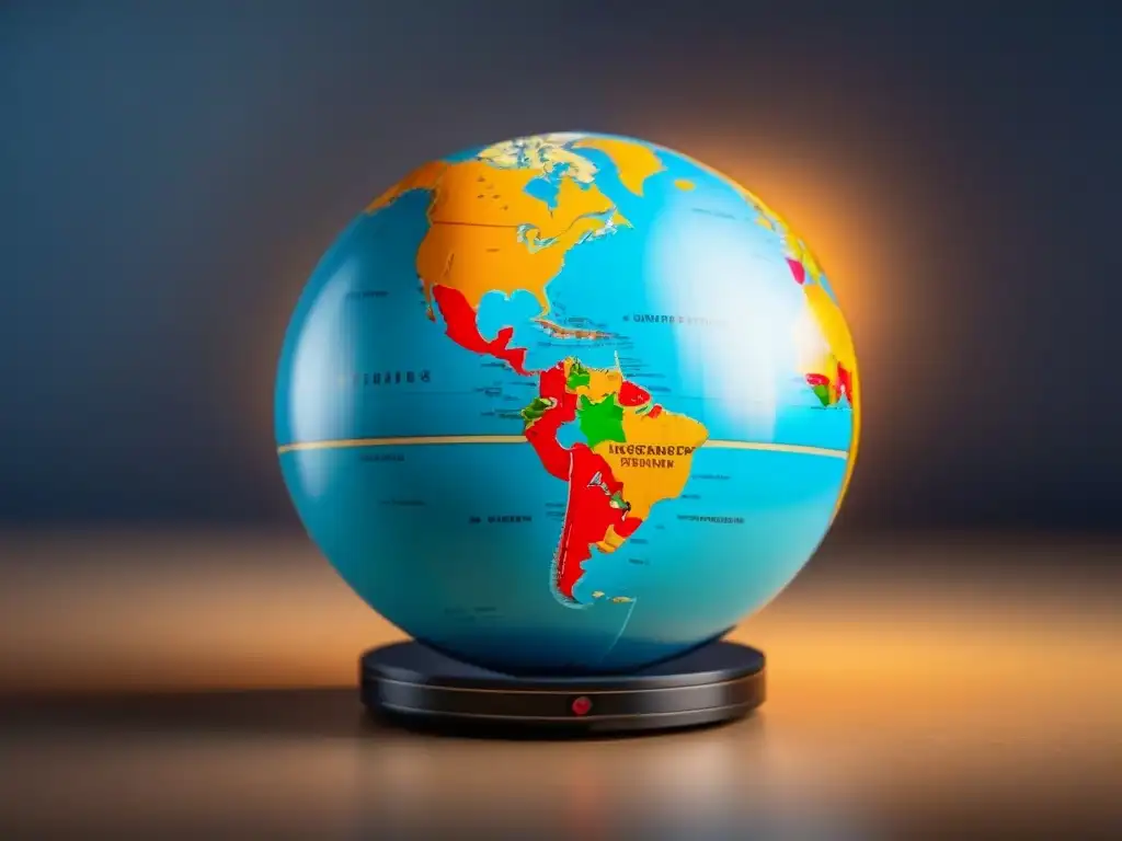 Equilibrio viajero: autenticidad y responsabilidad en YouTube Un mundo rodeado de lentes de cámaras, representando el equilibrio entre autenticidad y responsabilidad en el vlogging de viajes en YouTube