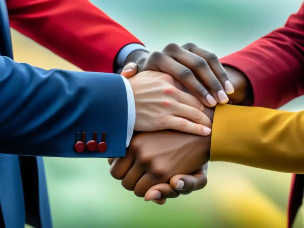 Amistad multicultural: manos entrelazadas en hogar asiático Unidos en amistad: manos entrelazadas de diversas culturas en un homestay asiático, simbolizando relaciones duraderas