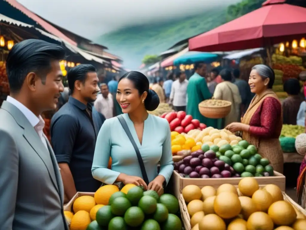 Viajeros inmersos en experiencias culturales en un mercado local