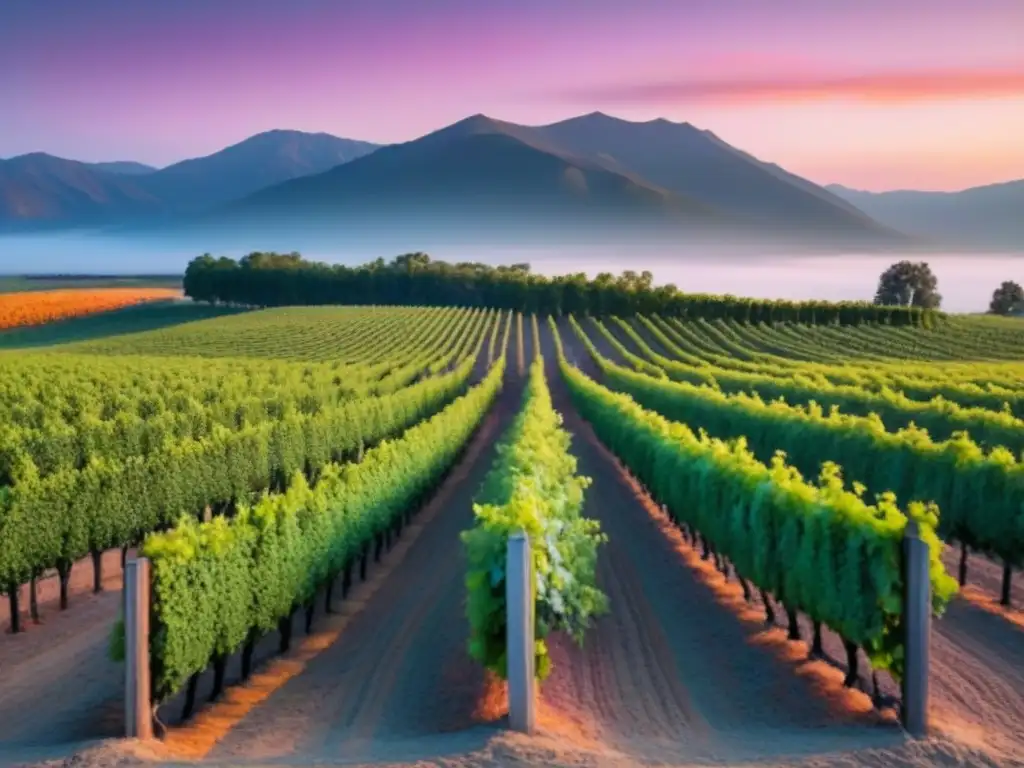 Viñedo naranja al atardecer, vinos naranjas tendencia cultural